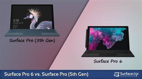 Surface Pro 6 vs. Surface Pro (5th Gen) - Detailed Specs Comparison ...