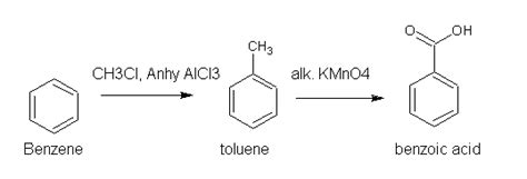 Free Online Help: benzene to m- nitroacetophenone conversion,benzene to benzoic acid ...