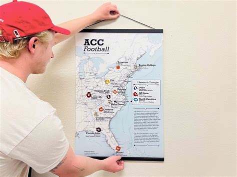 ACC Football Stadium Map: NCAA Football Poster or Pin Map - Etsy