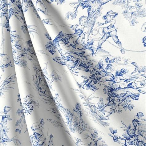 Blue Toile Lined Valance. Toile valance Curtain Window Valance Kitchen Valance curtains window ...