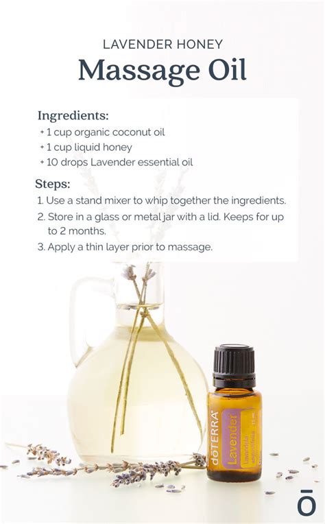 Lavender Honey Massage Oil with Essential Oils | Essential oils for ...