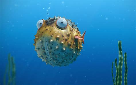 A4 Poster u00 Poisonous Pufferfish (Picture Poster Art Marine Balloon ...