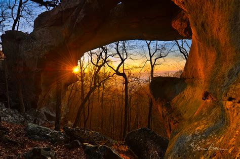 Solstice Sunrise : Buzzard Roost Arch, Ozark National Forest, Arkansas : William Dark Photography