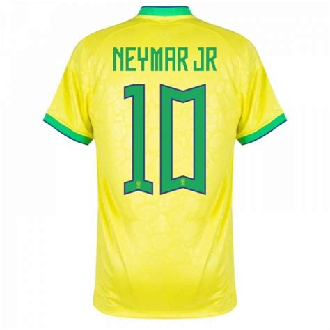 Brazil Home Neymar Jr. 10 World Cup Jersey 2022