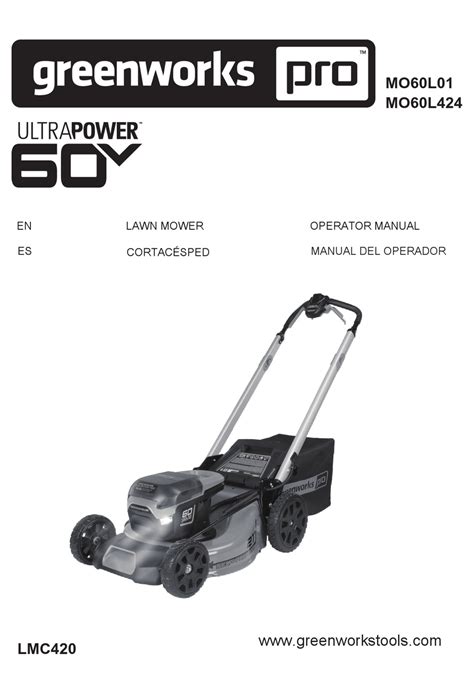 GREENWORKS PRO ULTRAPOWER 60V MO60L01 OPERATOR'S MANUAL Pdf Download | ManualsLib