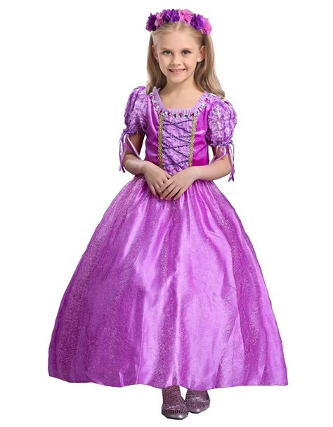 Kids Girls Sofia Rapunzel Princess Deluxe Costume Purple Fancy Dress Tutu Outfit-in Girls ...