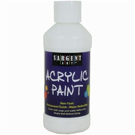 Acrylic Paint 8oz-White - Walmart.com - Walmart.com