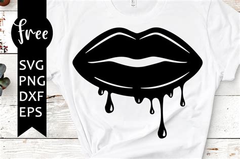 Dripping lips svg free, lips svg, dripping svg, digital download ...