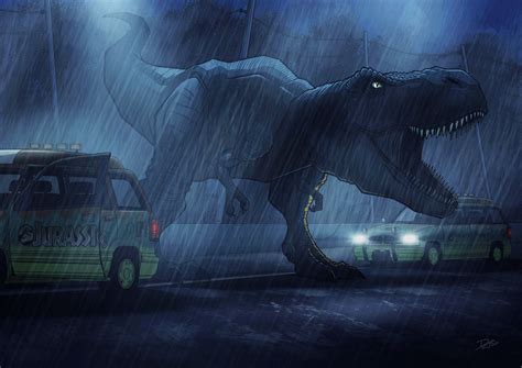 T-Rex Escape (Jurassic Park) by diegodefreitas on DeviantArt