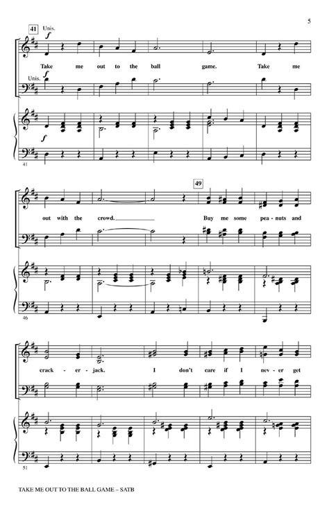 Take Me Out To The Ball Game Sheet Music by Norworth/Von Tilzer (SKU ...