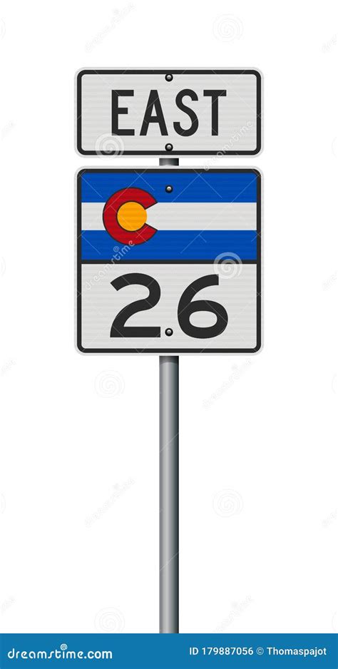 Colorado State Highway Road Sign Stock Vector - Illustration of ...