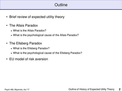 The Allais Paradox & the Ellsberg Paradox - ppt download