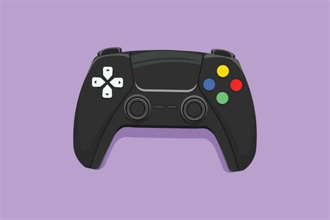 Graphic flat design drawing of stylized video games gaming controller logo, icon, symbol ...