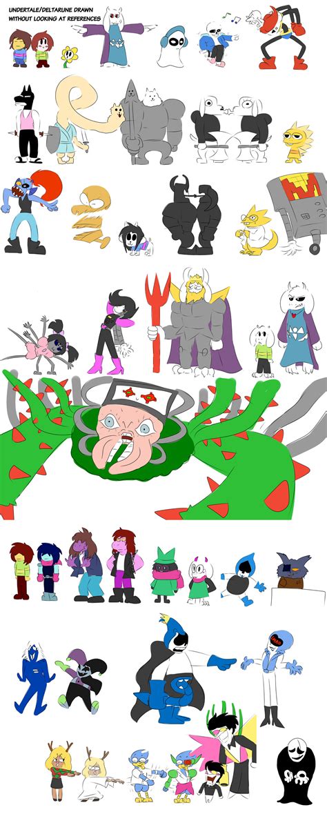 drew Undertale and Deltarune characters by memory by TheBadGrinch on ...