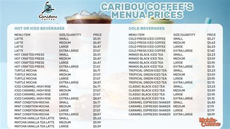 Caribou Coffee Menu Prices + Free Coffee Offer (2024)