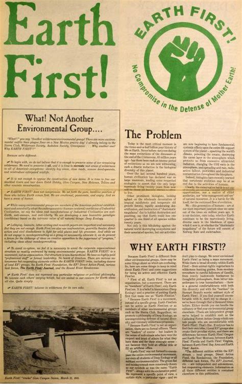 Earth First! Introductory Guide, 1981 | Environment & Society Portal