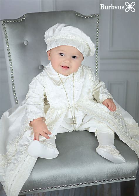 Boys Waistcoat Suit Baptism Outfit Baby Boys 4 Piece Ivory Christening ...