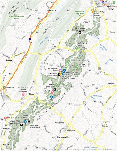 Shenandoah National Park Map - GIS Geography