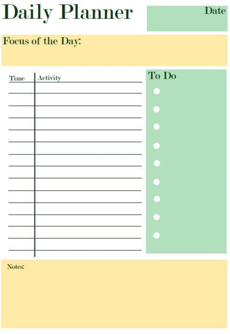 Daily Planner Journal Printable PDF Undated With To-do List and focus ...