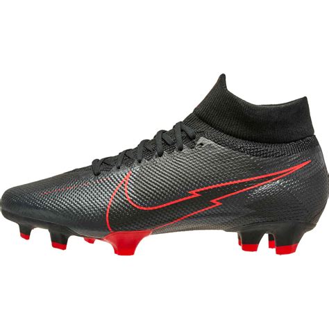 Nike Mercurial Superfly 7 Pro FG - Black & Dark Smoke Grey - SoccerPro