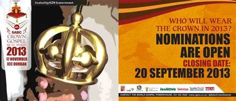 Gospel Lifestyle: The SABC Crown Gospel Awards 2013 are around the corner.