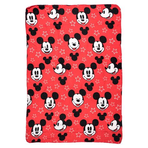 Disney Mickey Mouse Throw Blanket 45 x 60 Stars All-Over Print ...