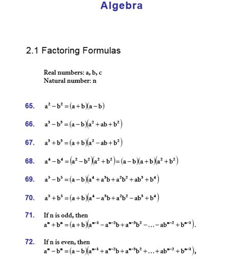 Algebra Formulas - Math | Algebraic Expression - for class 9 ... | Algebra formulas, 10th class ...