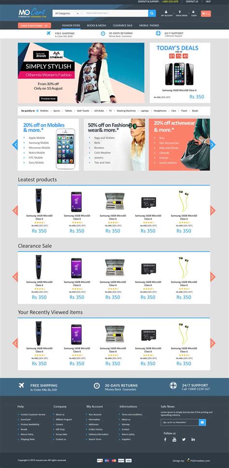 E Commerce Template Free