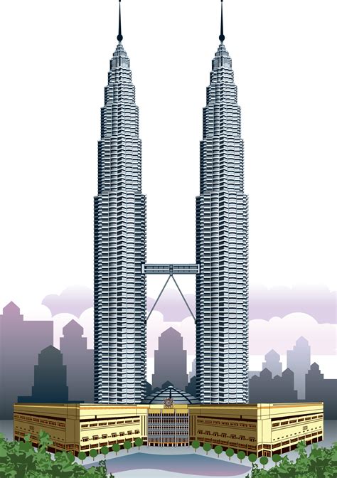 Download City Center Centre Towers Landmarks Khalifa Burj Clipart PNG Free | FreePngClipart