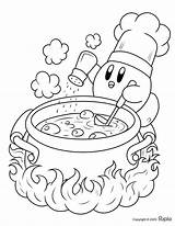 Soup Coloring Page sketch template