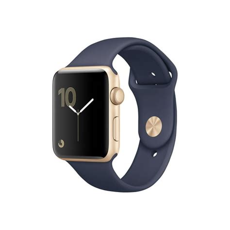 Apple Watch Series 2, 38mm Gold Aluminum Case with Midnight Blue Sport ...