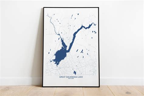 Great Sacandaga Lake Map Pittsburgh Map Company - Etsy