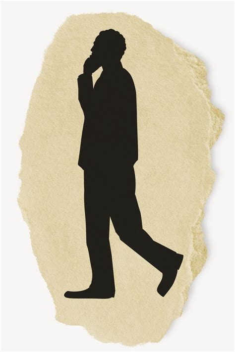 Businessman walking silhouette torn paper, | Free PSD - rawpixel - PSD - Free PSD resources