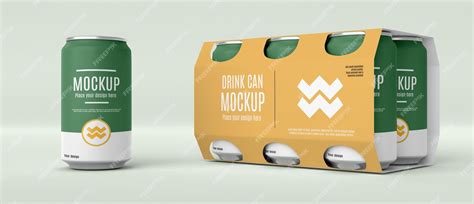 Premium PSD | Can packaging design mockup