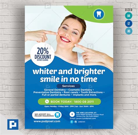 Dental Clinic Promotional Flyer - PSDPixel | Dental clinic, Dental advertising, Dental