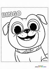 Bingo From Puppy Dog Pals  Coloring Pages For Kids sketch template