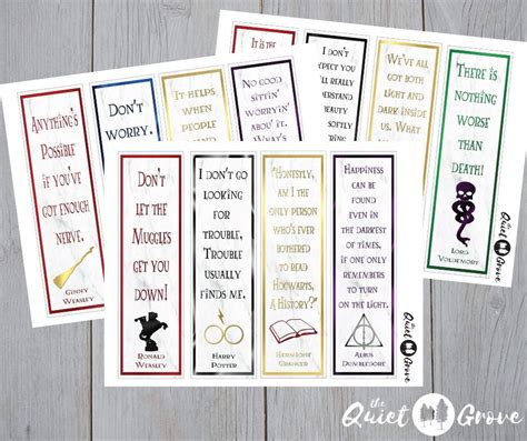 12 Free Printable Harry Potter Quote Bookmarks (4) ⋆ The Quiet Grove