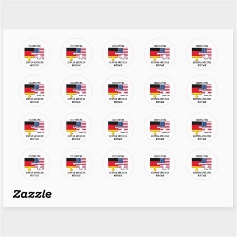 Custom GERMAN AMERICAN Flag Classic Round Sticker | Zazzle