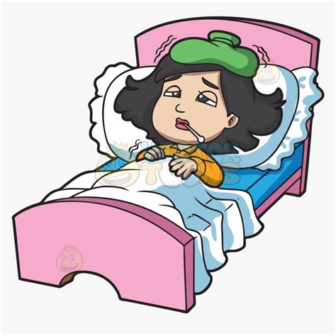 Sick Person Cartoon Of Clipart Free Best Transparent - Sick Girl ...