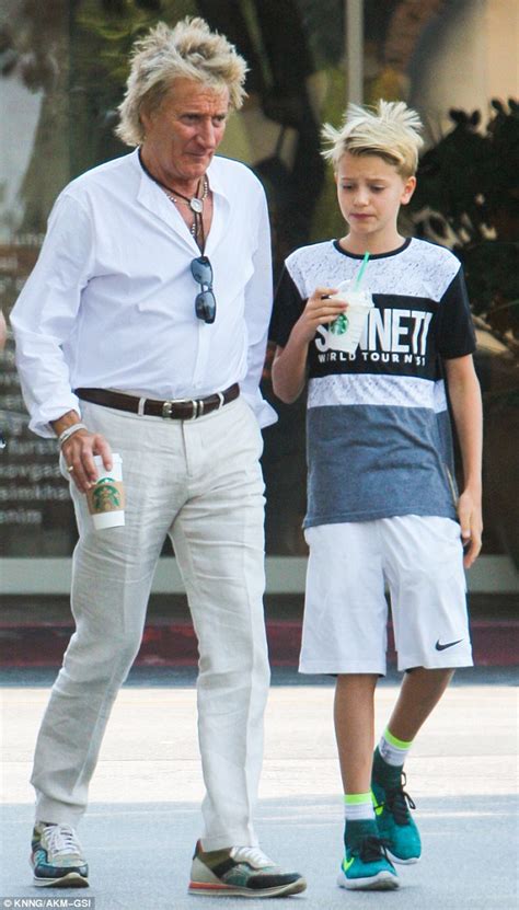 Rod Stewart and ten-year-old Alastair step out sporting near-identical blonde hairdos | Daily ...