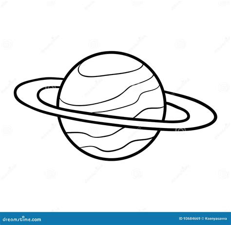 Coloring book, Saturn stock vector. Illustration of ring - 93684669