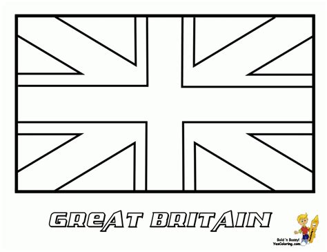 England Flag To Colour In