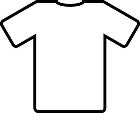 T Shirt Outline Clipart For Kids Coloring - ClipArt Best