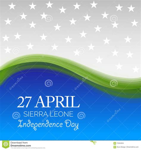 Sierra Leone Independence Day . Stock Illustration - Image: 70304634