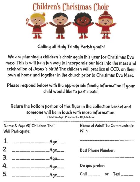 Children’s Christmas Choir – Holy Trinity Catholic Parish