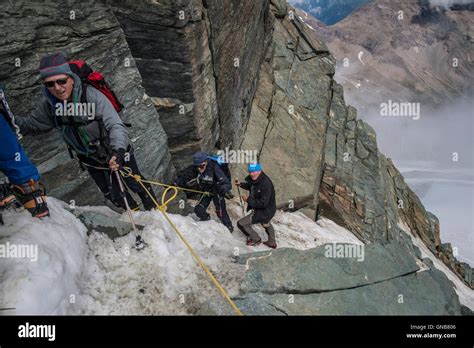 Climbing on the Gross Glockner 3798m Stock Photo - Alamy