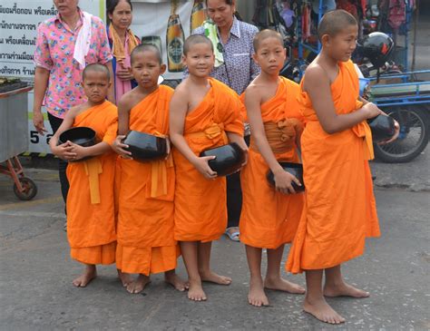 Free Images : people, orange, young, small, monk, buddhist, buddhism, religion, asia, breakfast ...
