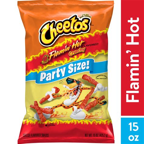 Buy Cheetos Crunchy Flamin' Hot Cheese Flavored Snack Chips, Party Size, 15 oz Bag Online at ...