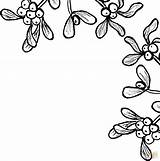 Mistletoe Corner Border coloring Page  Free Printable Coloring Pages sketch template