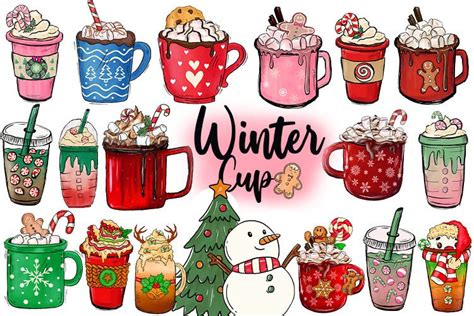 Christmas Hot Cocoa and Coffee Mugs PNG Graphic by BOO.design ...